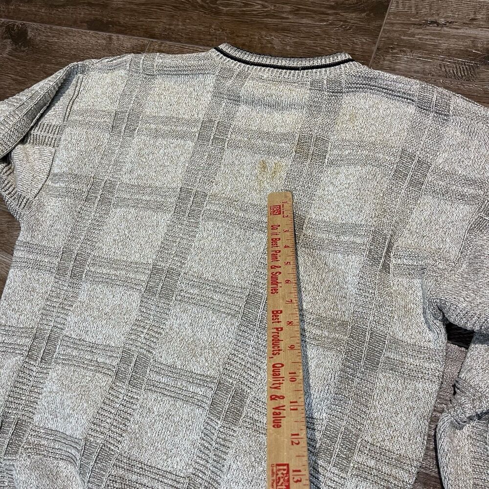 Scottish Isle Bernette Knit Sweater Mens Medium Embroidered Golf Grandpa Vintage - Picture 9 of 9